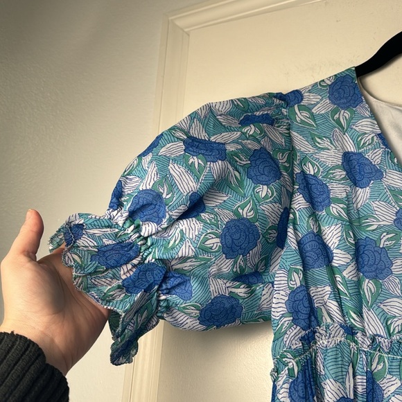 Saylor Leigha Blue Floral Mini Dress Size Small Spring/Summer - Picture 3 of 9